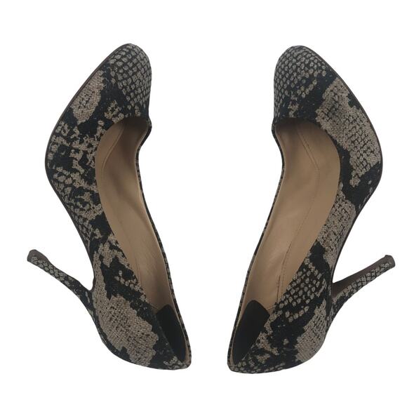J.Crew Mona Printed snakeskin heels 6.5 - Picture 5 of 8
